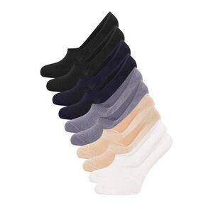 Soxy Womens/Ladies Bamboo Liner Socks (Pack of 6) / Dark Grey